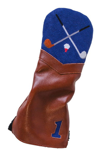 Crossing Golf Clubs needlepoint driver headcover