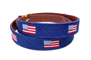 American Flag Needlepoint belt by Asher Riley