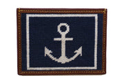 Anchor Needlepoint Card Wallet by Asher Riley