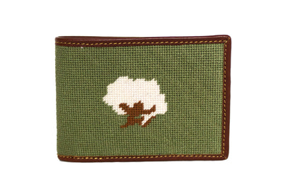 Cottonboll needlepoint wallet by Asher Riley