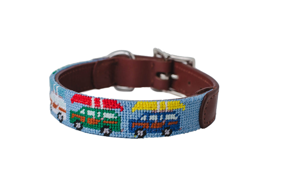 Wagoneer Mini Needlepoint Dog Collar Asher Riley