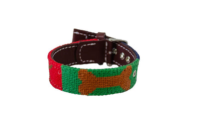 Dog/Bone Needlepoint Watch Strap