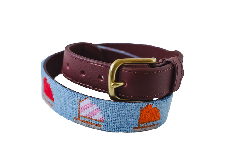 SAILING SEAS NEEDLEPOINT BELT