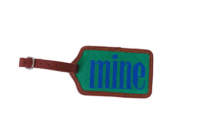 Mine Needlepoint Luggage Tag