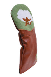 COTTON BOLL ON GREEN NEEDLEPOINT DRIVER HEADCOVER