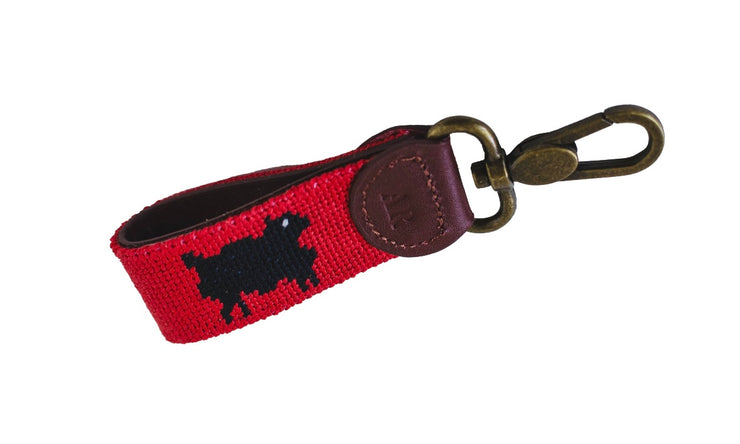 Black Sheep Needlepoint Key Fob