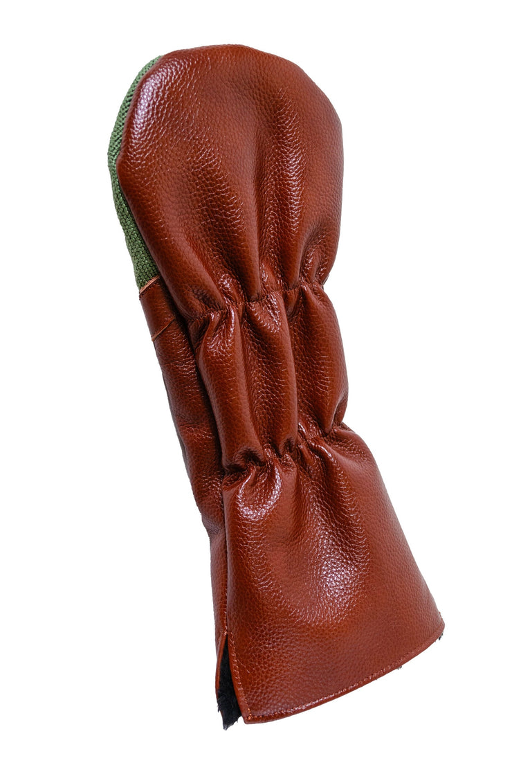 COTTON BOLL ON GREEN NEEDLEPOINT DRIVER HEADCOVER