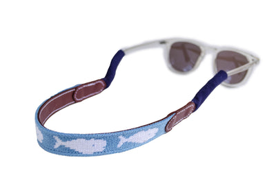 Nantucket whale Needlepoint Sunglass Straps ￼