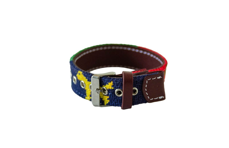 Dog/Bone Needlepoint Watch Strap