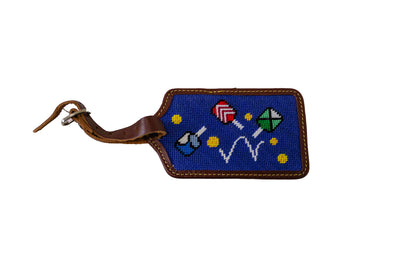 Pickleball Needlepoint Luggage Tag