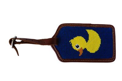 Rubber Duck Needlepoint Luggage Tag
