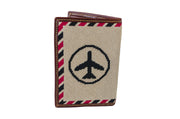 Bon Voyage needlepoint passport case