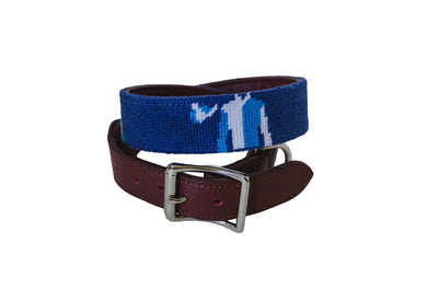 JOCKEY SILK NEEDLEPOINT DOG COLLAR