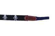 Jolly Roger on Black needlepoint sunglass straps