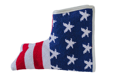 American Flag needlepoint blade putter headcover