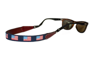 Asher Riley, needlepoint, american flag, sunglass straps