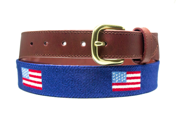 American Flag Needlepoint Belt by Asher Riley