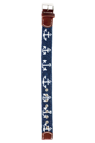 Asher Riley Needlepoint Anchor watch strap