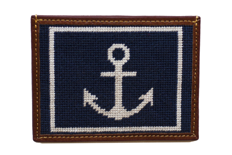 Anchor Needlepoint Card Wallet by Asher Riley