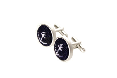 anchor needlepoint cufflinks by Asher Riley