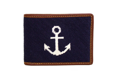 Anchor Needlepoint Wallet by Asher Riley