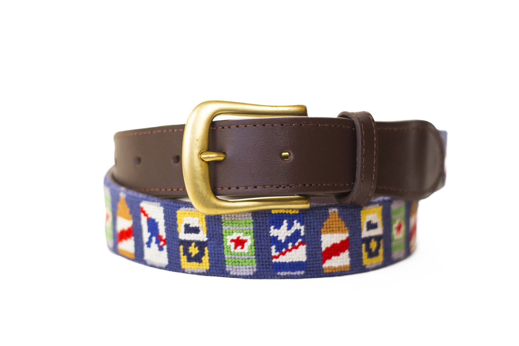 BEER CAN NEEDLEPOINT BELT™ – Asher Riley