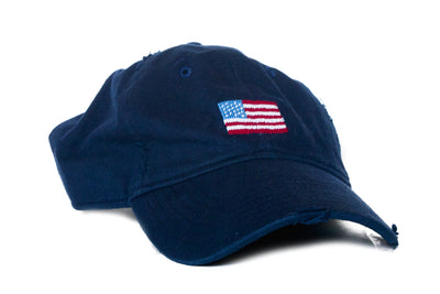 American Flag Needlepoint Hat by Asher Riley