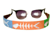 Bonefish needlepoint sunglass straps by Asher Riley