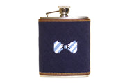 Needlepoint Bow Tie Flask by Asher Riley