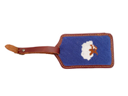 Cotton Boll Needlepoint Luggage Tag by Asher Riley