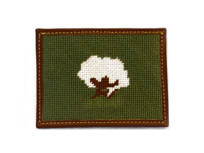 COTTON BOLL NEEDLEPOINT CARD WALLET