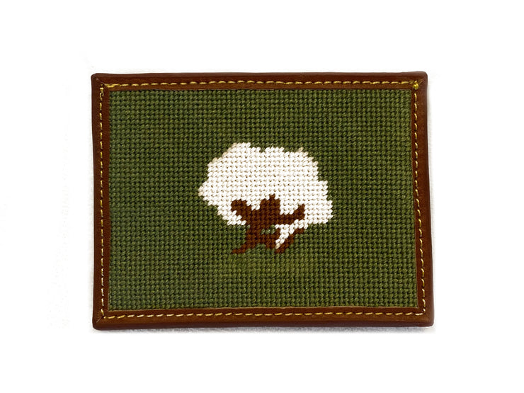 COTTON BOLL NEEDLEPOINT CARD WALLET