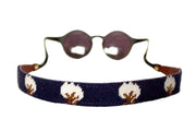 Asher Riley needlepoint cotton boll sunglass straps