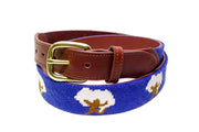 Cotton Boll Needlepoint Belt by Asher Riley