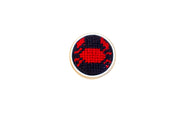 Crab needlepoint cufflink by Asher Riley