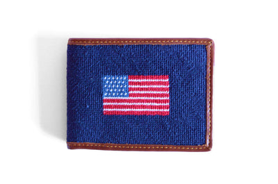 Asher Riley American Flag Needlepoint Wallet