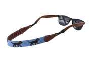 Black Lab on Blue Needlepoint Sunglass Straps