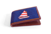 Sailboat needlepoint wallet by Asher Riley