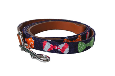 Bowtie Skinny Needlepoint Leash by Asher Riley