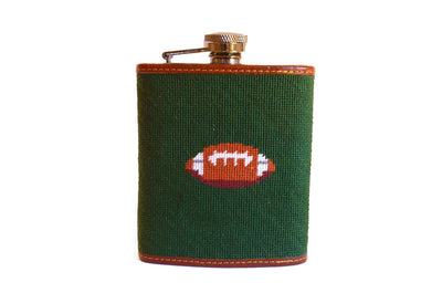 Asher Riley Football Needlepoint Flask