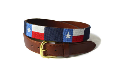 Asher Riley Texas Flag Needlepoint Belt