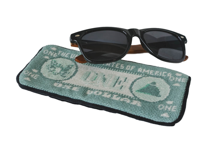 Dollar Bill Needlepoint Eyeglass Case