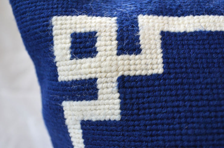 Monogram sales needlepoint pillow