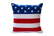 Asher Riley American Flag needlepoint pillow