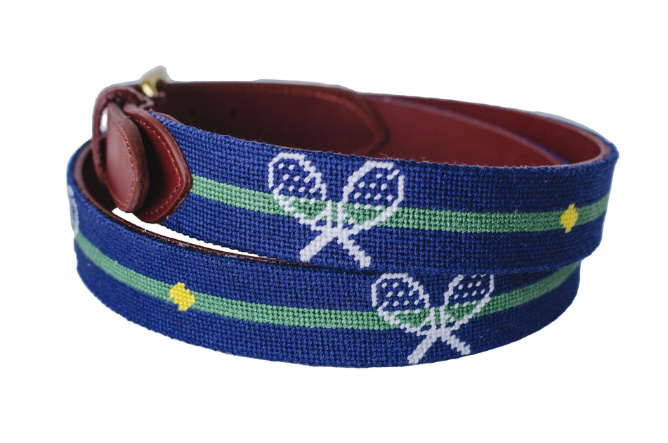 Tennis Love Needlepoint Belt Asher Riley