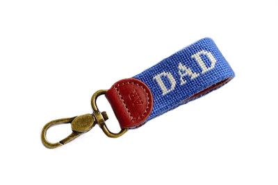 Dad needlepoint key fob by Asher Riley