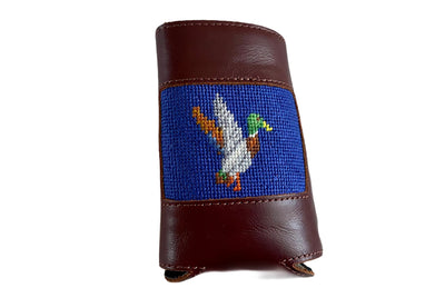 Flying Mallard Needlepoint Can Cooler