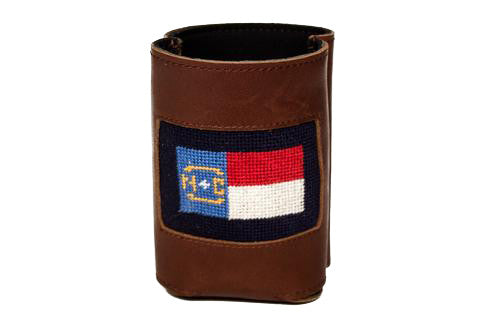  North Carolina Flag Needlepoint Can Cooler by Asher Riley