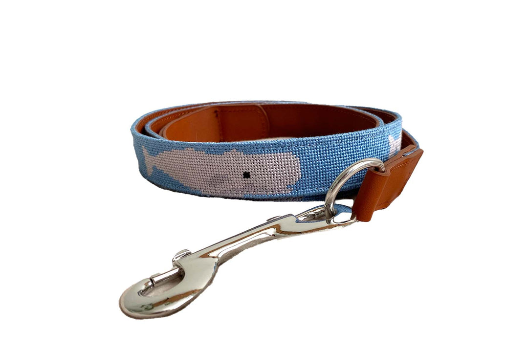 NANTUCKET WHALE NEEDLEPOINT DOG LEASH™ – Asher Riley