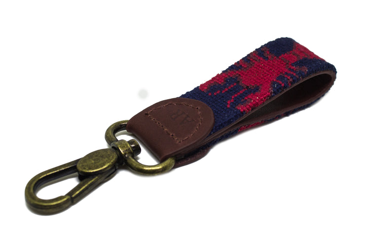 Lobster needlepoint key fob by Asher Riley